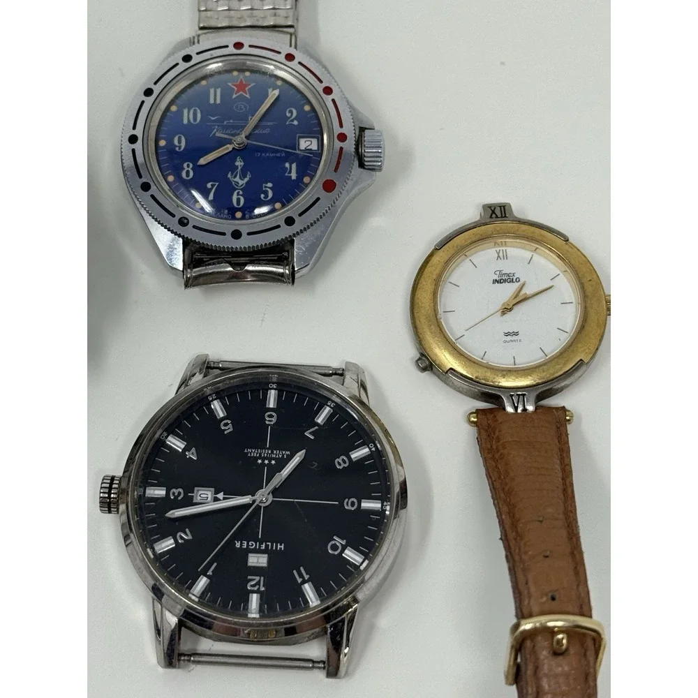 15 Watch Lot Invicta Casio Timex Vostok Tommy Bahama Parts Repair Untested